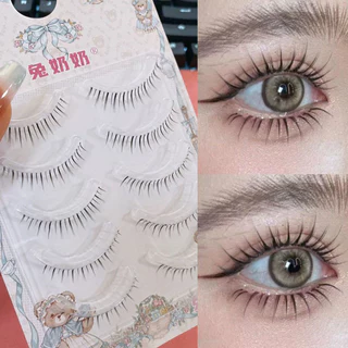 🔥🔥🔥【ส่งสินค้าใน 24 ชั่วโมง】5 คู่ ขนตาล่างแบบไขว้บางเบา สไตล์มังงะ ดูเป็นธรรมชาติ สำหรับแต่งหน้าประจำวัน