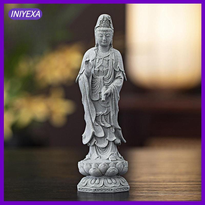 [Iniyexa] รูปปั้นเจ้าแม่กวนอิม Kuanyin ตุ๊กตาของขวัญตกแต่งเครื่องประดับคอลเลกชันจีน