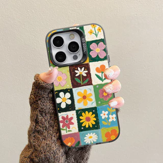 เคสสำหรับ iPhone 16 13 11 15 Pro XS XR 15 14 Plus 11 12 13 14 Pro Max 7+ 8+ XS Max เคสโทรศัพท์กันกระแทกลายดอกไม้การ์ตูนเ