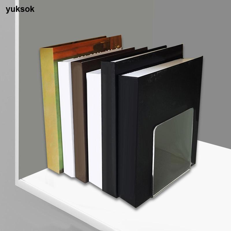 [yuksok] อะคริลิค Book Ends ชั้นวางหนังสือตกแต่ง Non Skid Stable Clear Bookends สําหรับ Home Office 
