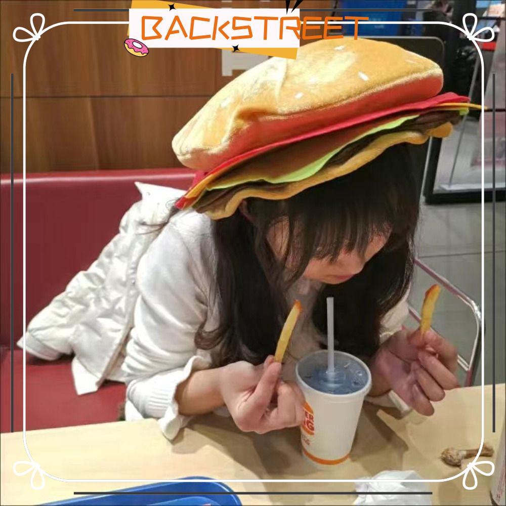 BACKSTAGE Fancy Hat, Dress Up Funny Fast Food Hamburger Hat, Cute Clothing Accessories Cheeseburger 