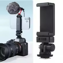 Phone Tripod Holder Clip with Cold Shoe Mount Universal Phone Tripod Mount for iPhone Samsung for DS