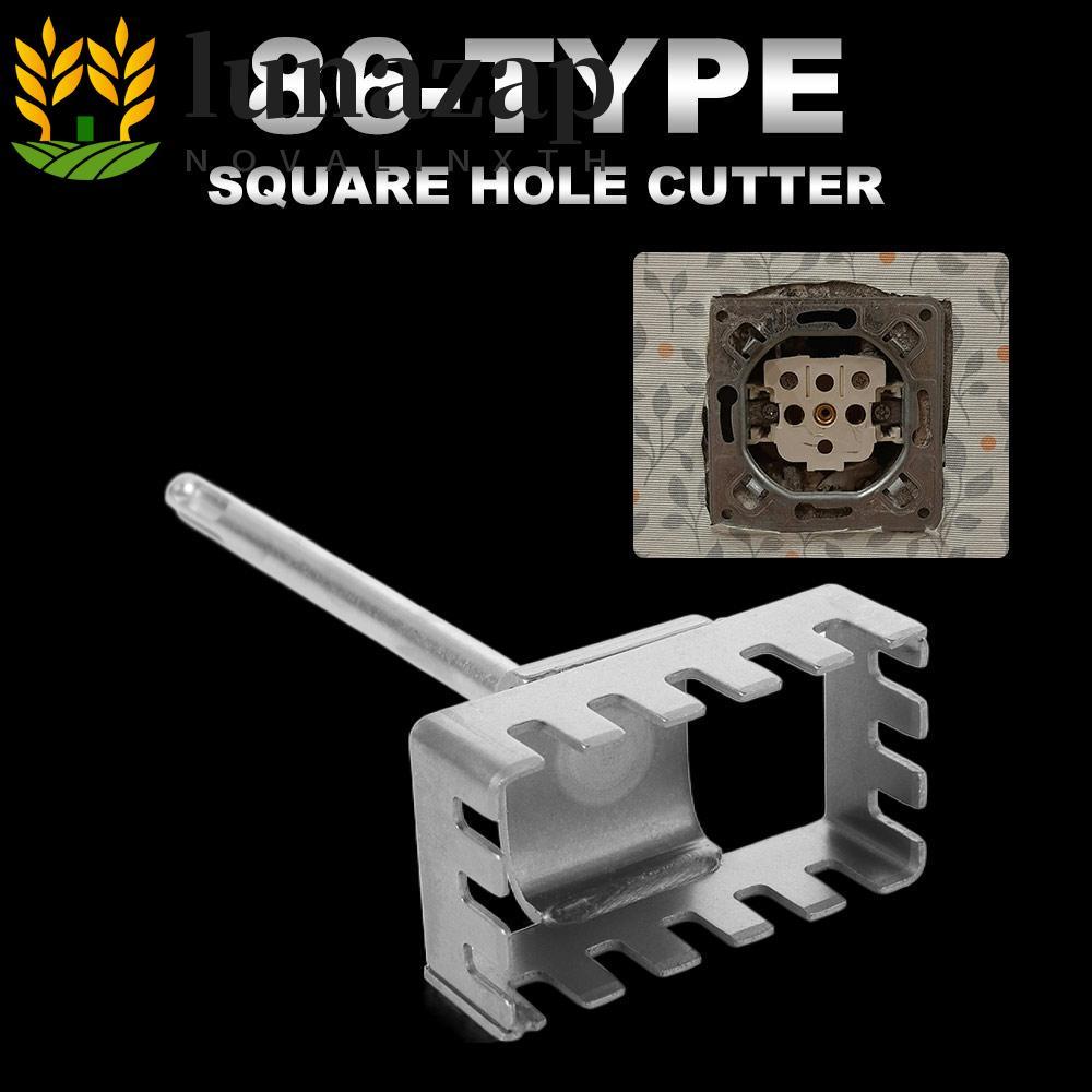 LUNAZAP เครื่องตัดรูสี่เหลี่ยม, Slotting Punch Square Socket Puncher, Creative Round-handle 2 Pits a