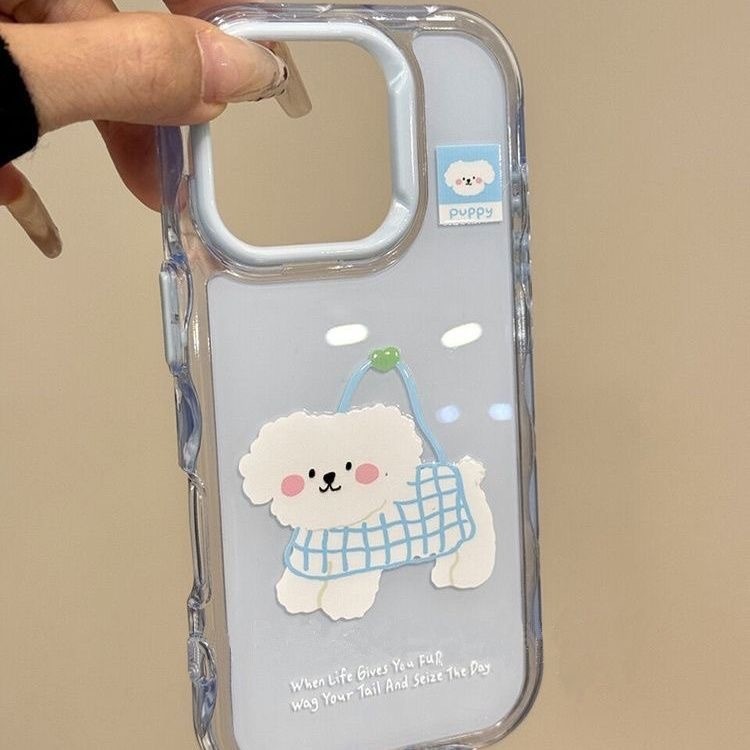 เคสไอโฟน เคส iPhone 17/17 Pro/17 Pro Max เยลลี่คลื่นลม ลายPuppy หมาตัวน้อย – ทนทานใส่สบาย