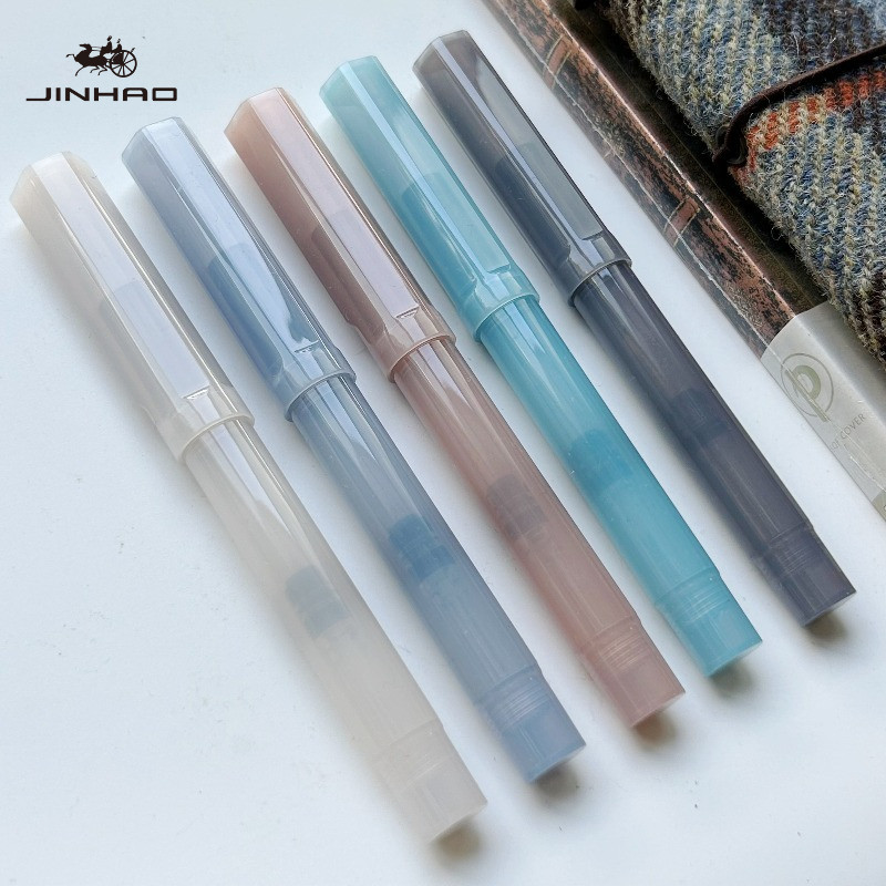 JINHAO 62D Dreamy Color Series Fountain ปากกา EF F Nib คุณภาพสูงสีหมึกปากกานักเรียนสํานักงานอุปกรณ์การเรียนเครื่องเขียน