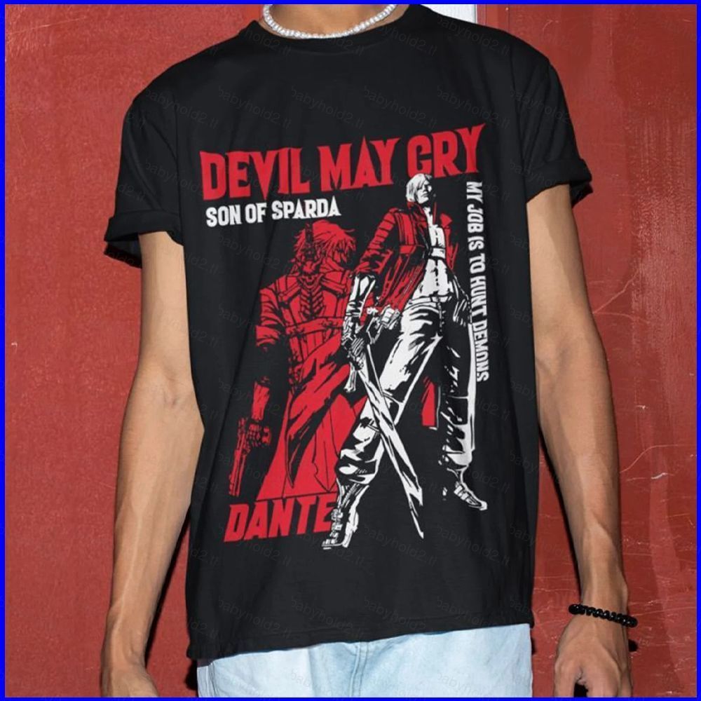 เสื้อยืดอนิเมะ Devil May Cry แขนสั้น