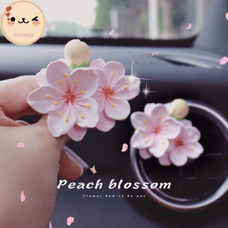 Chee Car Perfume Clip Flower Air Outlet Car Air Freshener Peach Blossom Aroma Diffuser อุปกรณ์ตกแต่ง