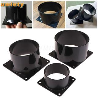 Umisty 1 ชิ้น Air Inlet และ Outlet,สีดําสแควร์ด้านล่างหน้าแปลนเชื่อมต่อ,ท่อ 75/100/120/150 มิลลิเมตร ABS Air Ducting การเชื่อมต่อหน้าแปลนสําหรับเชื่อมต่อ Ventilati