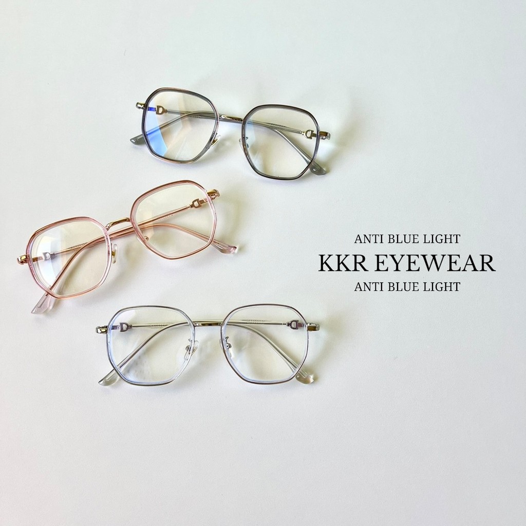 แว่นสายตาเลนส์กรองแสงสีฟ้า ST2555 [กรอบแว่นเปลี่ยนเลนส์ได้] เลนส์บลูบล็อก