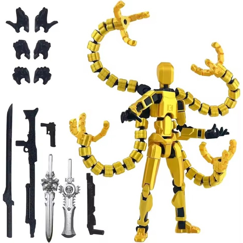 แฟชั่น 3D พิมพ์ Action Figure Articulated Figurine ยืดหยุ่น Articulated Fidget Action Figure Gadget สําหรับ Sci-Fi ผู้ที่ชื่นชอบ