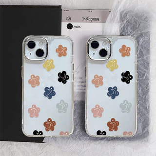 แมวน่ารัก ลวดลาย เคสไอโฟน17 For iPhone 11 13 12 14 15 16 Pro Max X XS Max 7 8 Plus เคส รูปแบบโปร่งใส กันกระแทก TPU Case