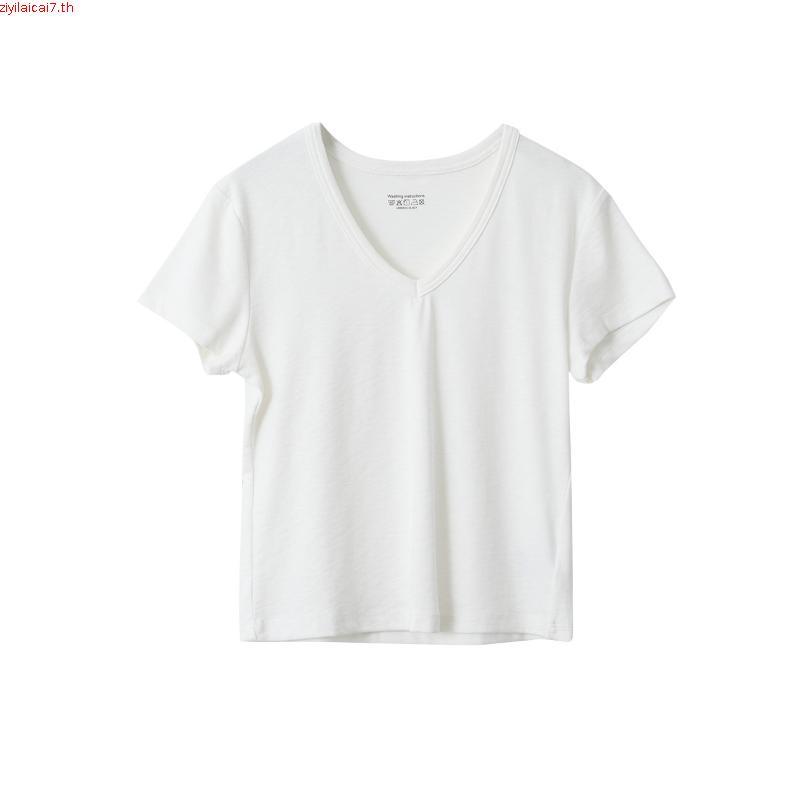 "SENDAI" เสื้อยืดผู้หญิงคอวี สีดำ