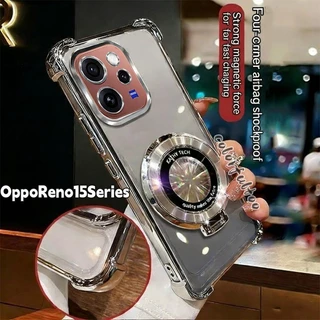 VIVOV70 2026 กันกระแทกปลอกอ่อนสําหรับ Vivo V70 Elite FE V 70 V70Elite V70Fe V70Lite 4G 5G Clear Jelly Case Stand Holder หนาถุงลมนิรภัยกันชนฝาครอบโทรศัพท์แม่เหล็ก