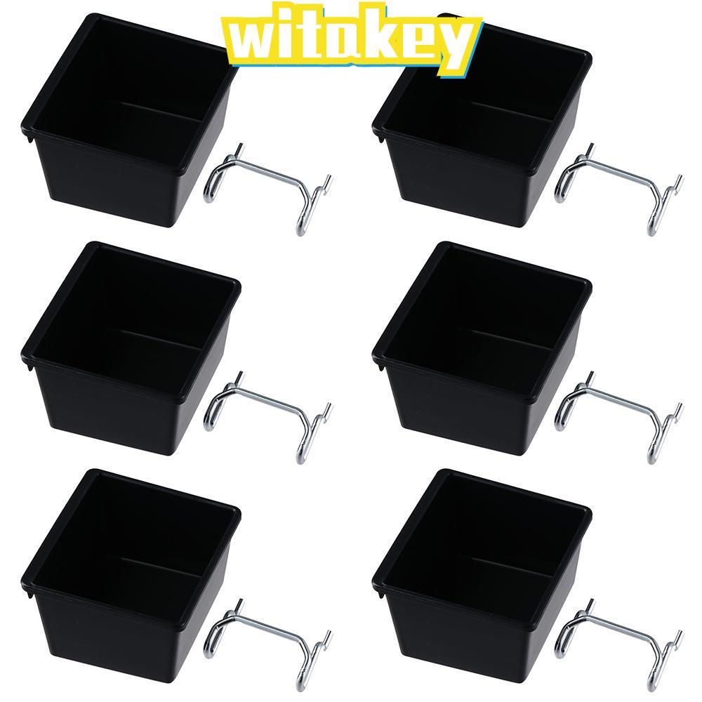 WITAKEY 1/6 Set Hooks Assortment Office Workshop Cups Pegboard Box