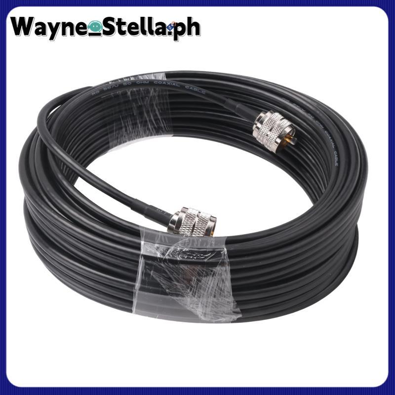 Wayne_Stella15M UHF Coaxial Cable RG58 Coax Cable PL259 สาย 50 Ohms CB วิทยุเสาอากาศสาย UHF ชาย UHF 