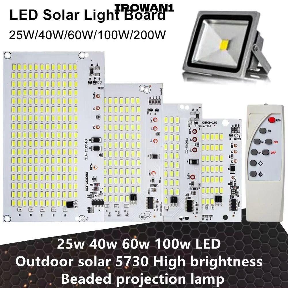 IRWAN1 1 ชิ้นไฟ LED, 25/40/60/100/250 วัตต์แหล่งกําเนิดแสงสีขาวแผง, พร้อมรีโมทคอนโทรลความสว่างสูง SMD5730 รีโมทคอนโทรล Floodlight