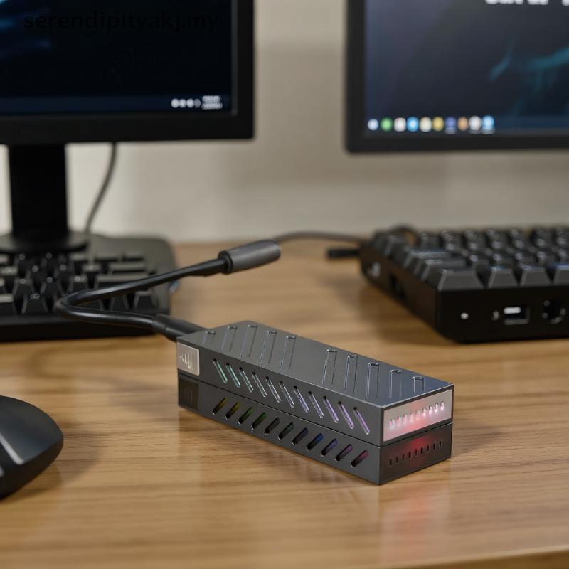 Serendipityakj M.2 NVMe SSD Enclosure อะแดปเตอร์อลูมิเนียม USB C 3.1 Gen2 10Gbps To NVMe PCIe ภายนอก