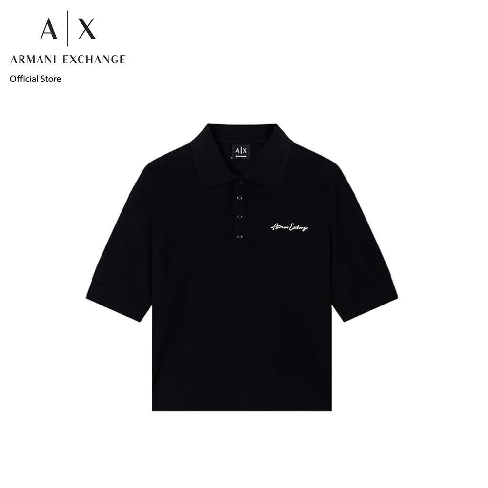 Armani Exchange เสื้อโปโลผู้หญิง รุ่น XW000887-AF10819-MC021 สีดำ