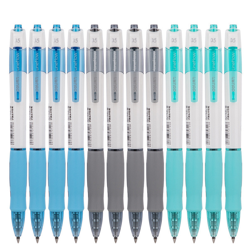 ปากกาเจล Deli S09 Classic Office Press Head ปากกาเจล/ปากกาหมึกซึม/ปากกาลายเซ็นปากกากด S09 สีดํา