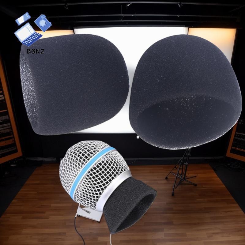 [BBNZ] 2/10 ชิ้นสตูดิโอ WindScreen ฟองน้ําไมโครโฟนไมโครโฟนป้องกันด้านในโฟมสําหรับ Shure SM58 SLX24 P