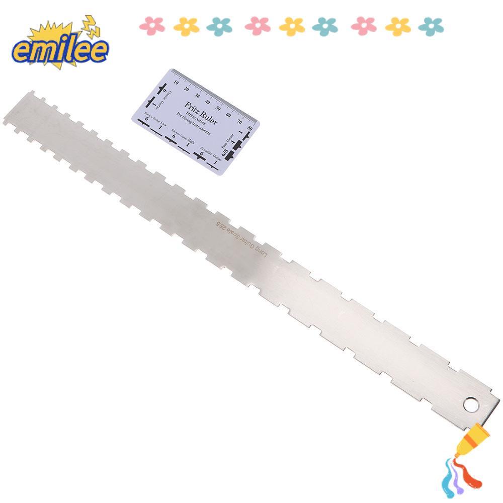 EMILEE กีตาร์คอ Gauge Acoustic Leveling Straight Edge พร้อม String Action ไม้บรรทัดสําหรับ Gibson สํ