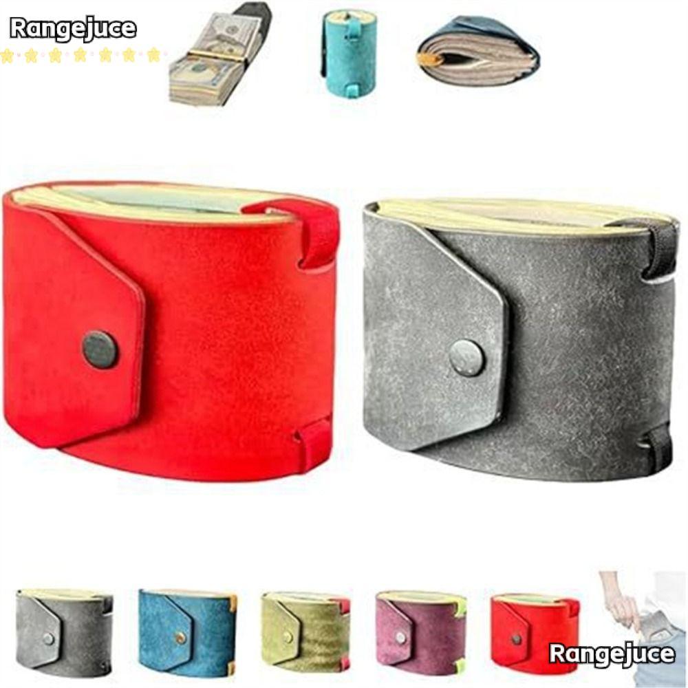 RANGEJUCE Cash Bag, Leather Money Wallet Organizer Wrap Wallet, Fast Cash Access Money Holder Wallet