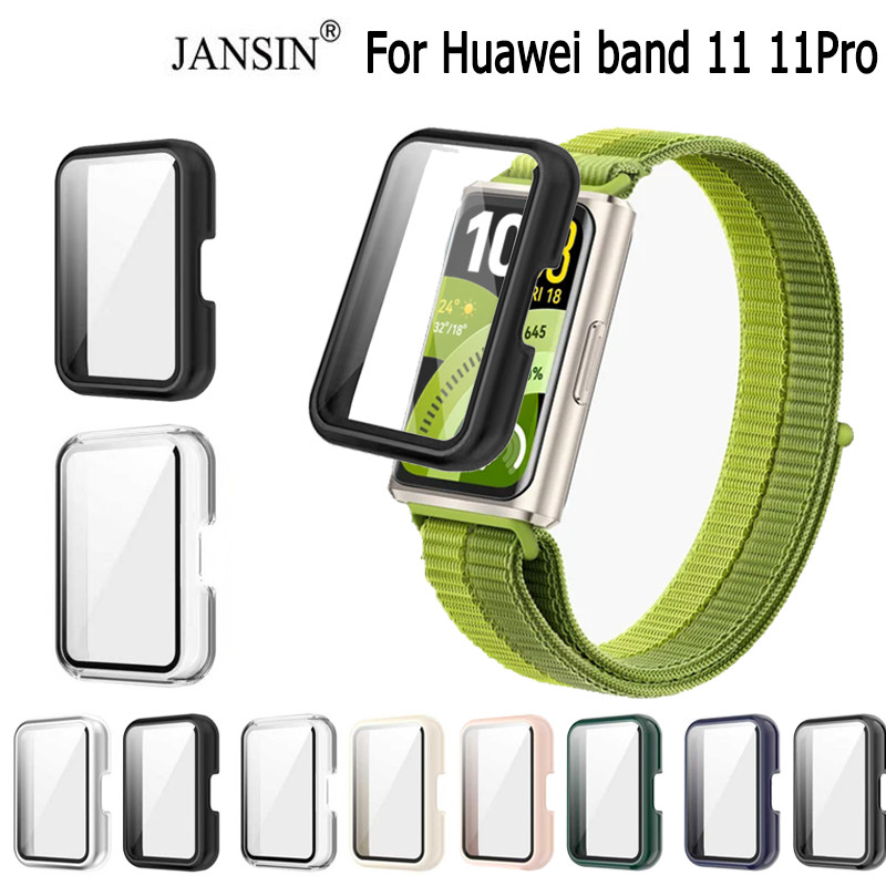 เคส สำหรับ huawei band 11 เคส + ฟิลม์กระจกในตัว case สําหรับ huawei Band 11 Pro เคสกระจกนิรภัย