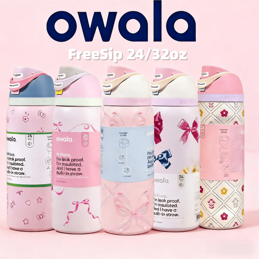 Owala 24/32oz Tumbler Viral  - สีพาสเทล นำโทน สไตล์แฟชัน สำหรับสาวๆ