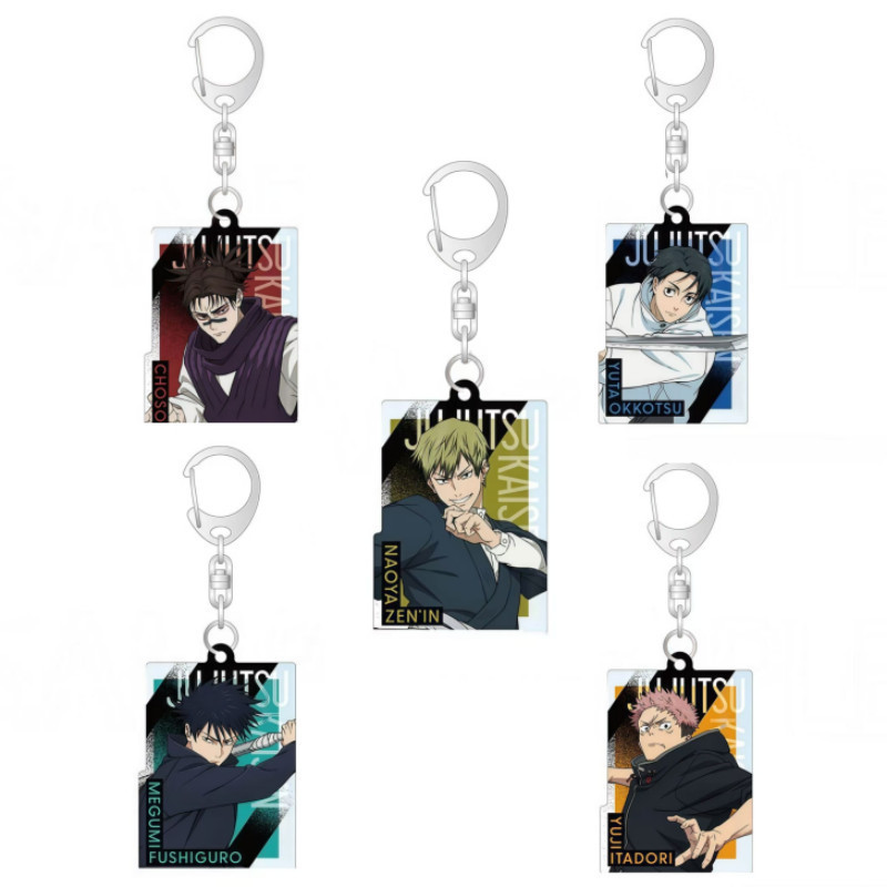 Jujutsu Kaisen รูปพวงกุญแจอะคริลิค Zenin Naoya Choso Okkotsu Yuta Itadori Yuji Fushiguro Megumi พวงกุญแจพวงกุญแจ