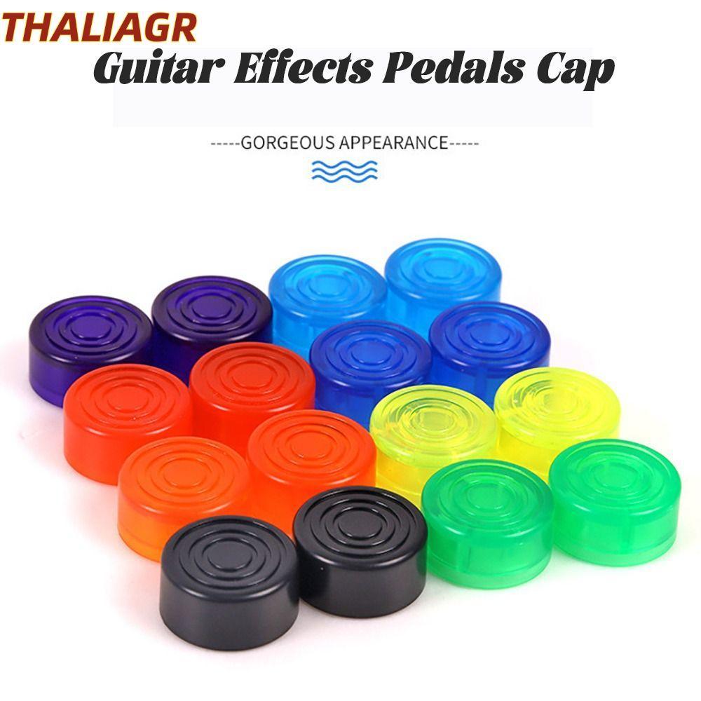 THALIAGR เอฟเฟกต์กีตาร์เหยียบหมวก,ชิ้นส่วนเอฟเฟกต์กีตาร์ ABS Footswitch Topper Cover, Professional หลายสีกีตาร์เหยียบ Stomp ลูกบิดไฟฟ้า