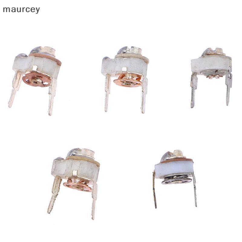 MAU 5PCS 5 มม.เซรามิคTrimmer CapacitปรับCapacitor TrimmerตัวแปรเซรามิคCapacitor 3PF 5PF 10PF 20PF 30