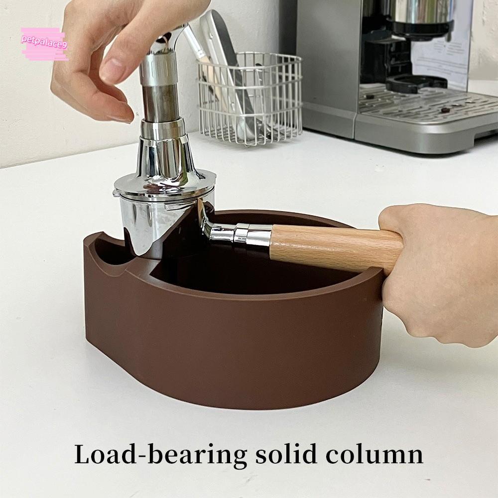 PETPALACE9 กล่องตะกรันกาแฟเคาะ, ซิลิโคน Shock-Absorbent Espresso Dump Bin, ทําความสะอาดง่าย Suciton 
