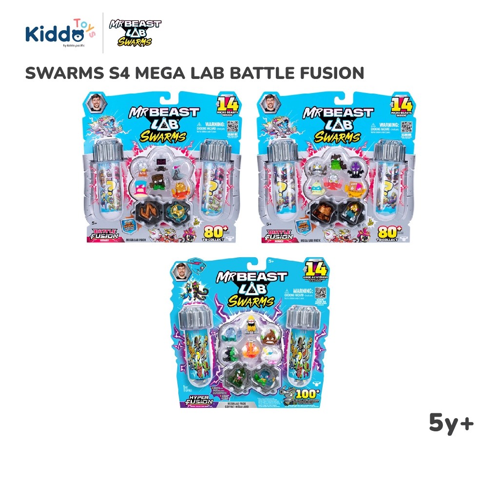 MRBEAST LAB SWARMS S4 MEGA LAB BATTLE FUSION ของเล่นฟิกเกอร์