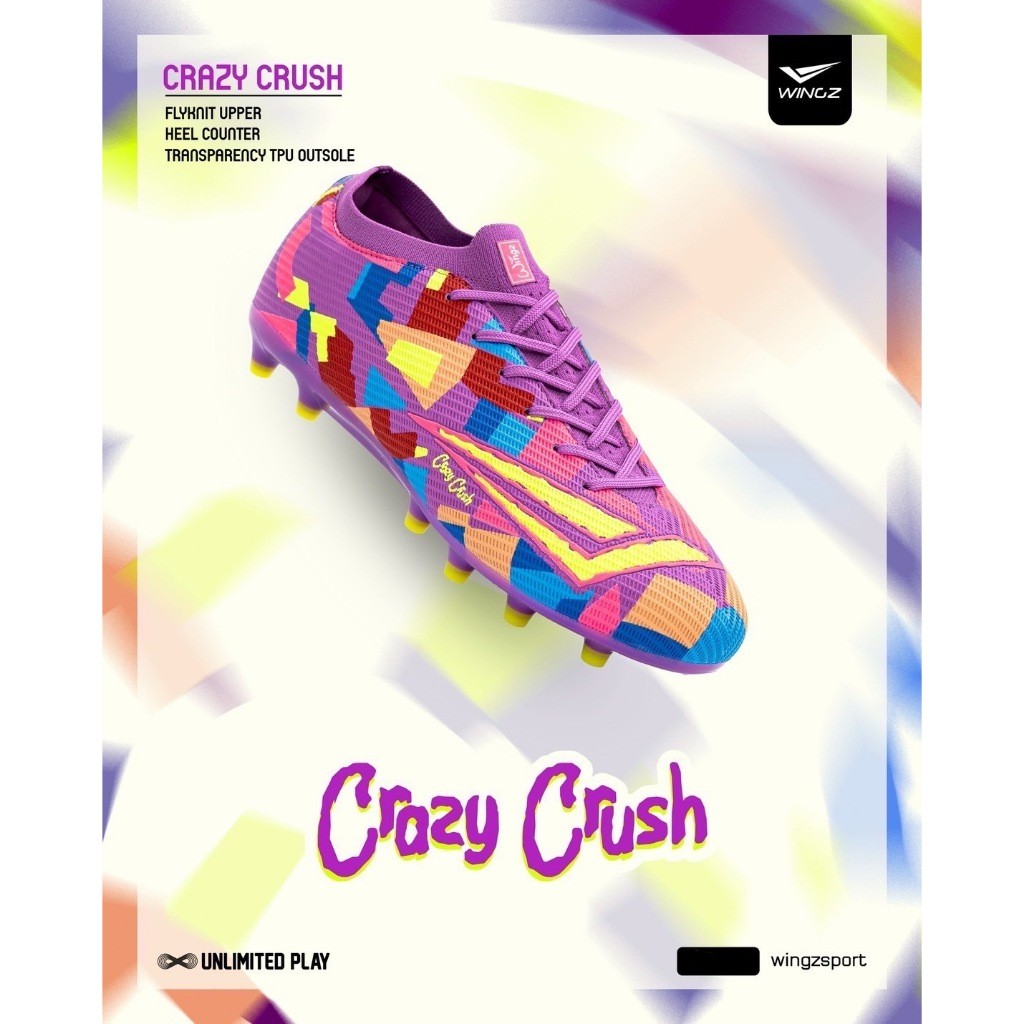 รองเท้าฟุตบอล WINGZ crazy crush (รองท็อป)