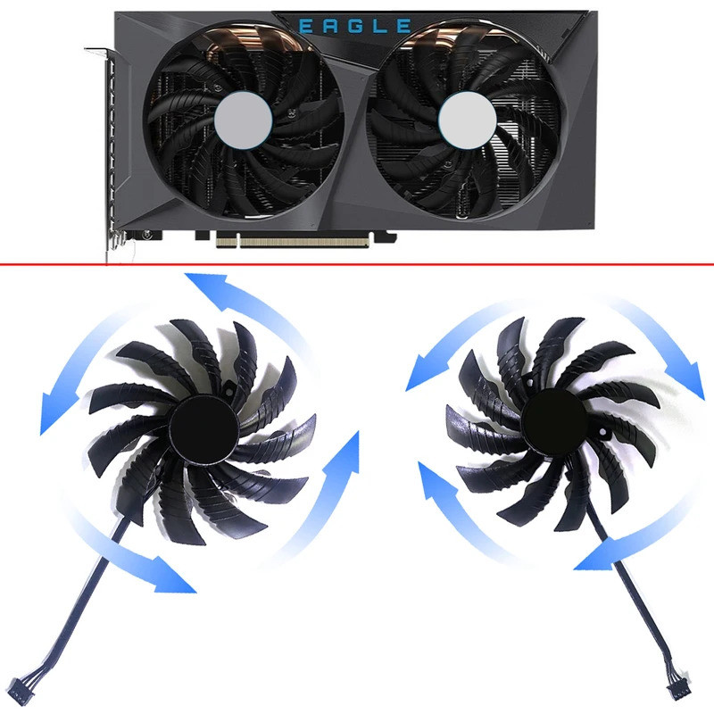 ใหม่ 95 มม.4PIN 0.3A PLD10010S12HH RTX3050 RTX3060 EAGLE GPU พัดลมสําหรับ Gigabyte RTX 3060 RTX 3060
