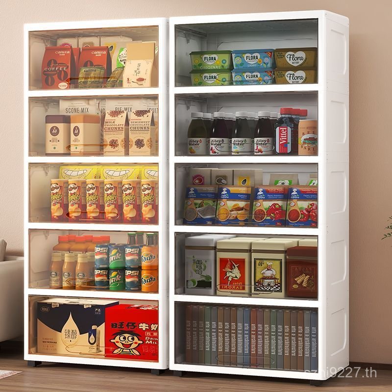 Locker ห้องนั่งเล่นห้องครัวที่เก็บของในครัวเรือน Clamshell หลายชั้นตู้ตู้กล่องชั้นเก็บขนม JCZE