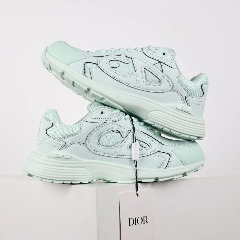 [เวอร์ชั่นชั้นนําโฟกัสในคุณภาพสูง] STONE ISLAND x DIOR DIOR B30 Round Toe Lace-Up Low-Top Sports Sho