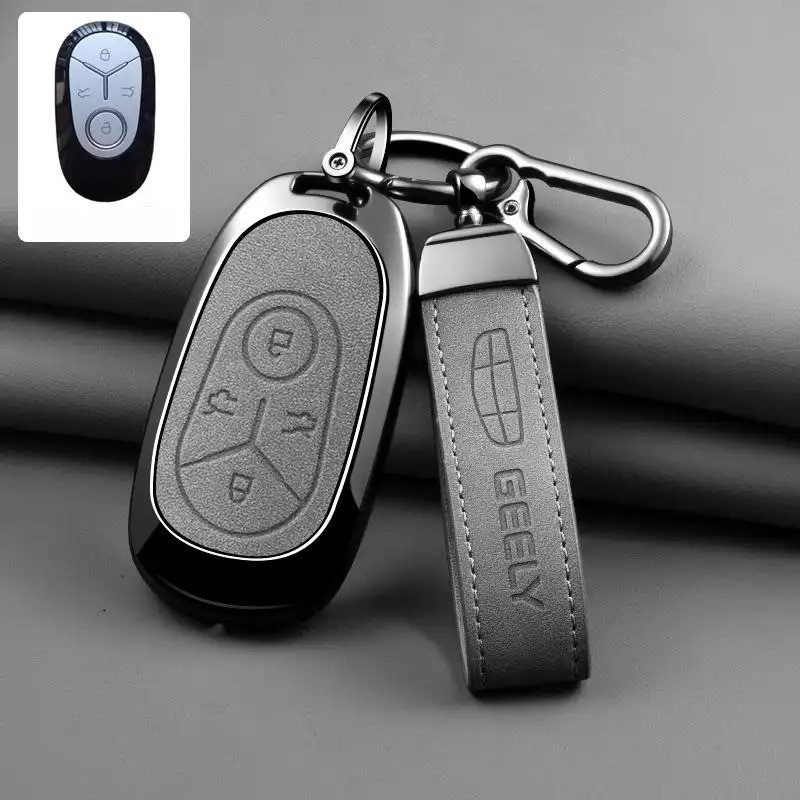 เคสหุ้มกุญแจรีโมทรถยนต์สําหรับ Geely EX2, ที่ใส่กุญแจโลหะผสมสังกะสี