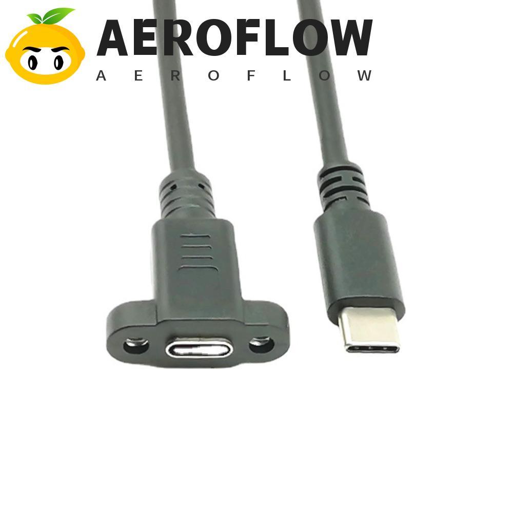 AEROFLOW Type C Extension Cable พร้อมหู 0.3 M/0.5 M/1 M/1.5 M Extended Line Type C USB3.1 ชายหญิงล็อ