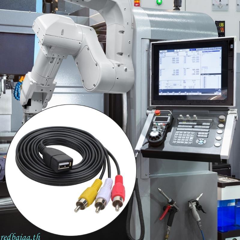 Redbaiaa USB Female to 3RCA Sound Cable USB to Male 3RCA Splitter for Phone Home Theater