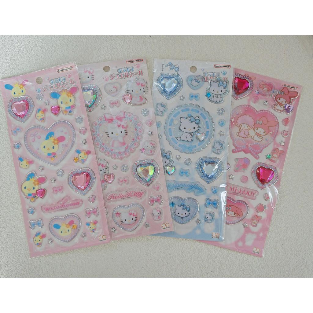 ญี่ปุ่น Sanrio Kitty Melody Bunny Pretty Gem Sticker Kitty 50th Anniversary Sticker