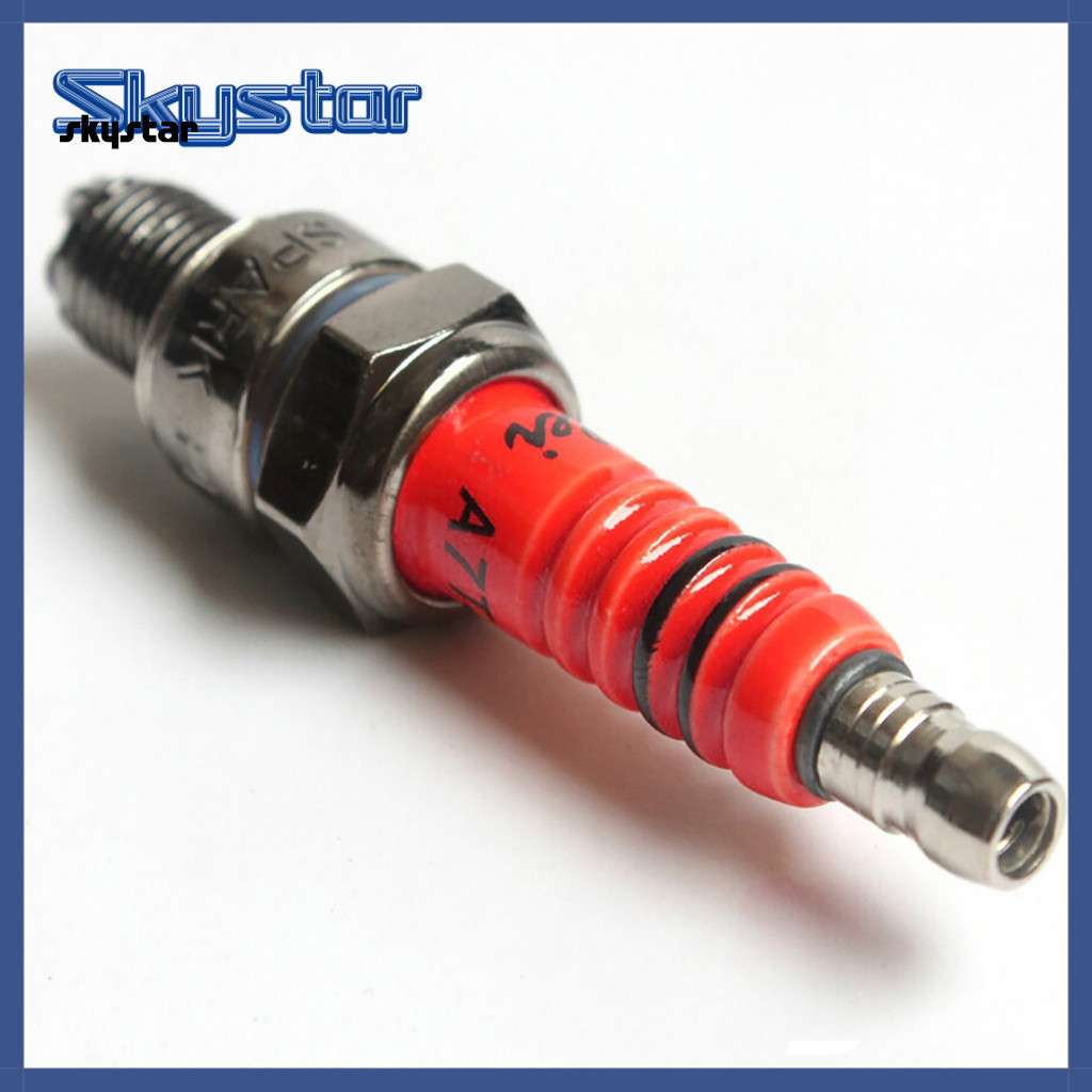 Skystar 1 PC Spark Plug A7TC A7TJC 3 Electrode GY6 50cc-125cc Moped สกู๊ตเตอร์ ATV Quads
