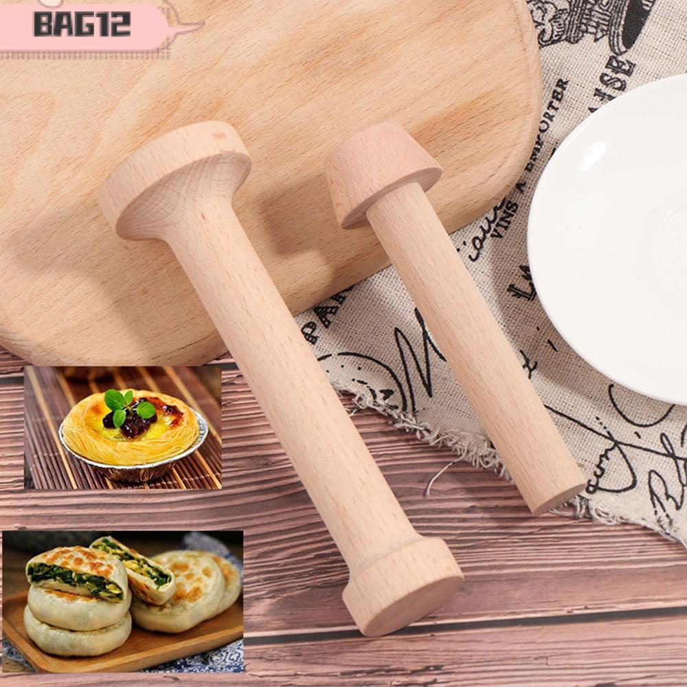 BAG Egg Tart Tamper Pastry Pusher เครื่องมือห้องครัวขายร้อนไม้ Pastry Pusher