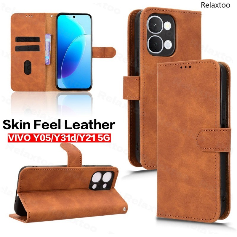 ซองหนังสําหรับ VIVO Y05 Y31d Y21 Y11d Y21d VivoY05 s t Y05S Y05T VIVOY05S VIVOY31d 5G 4G ช่องใส่การ์