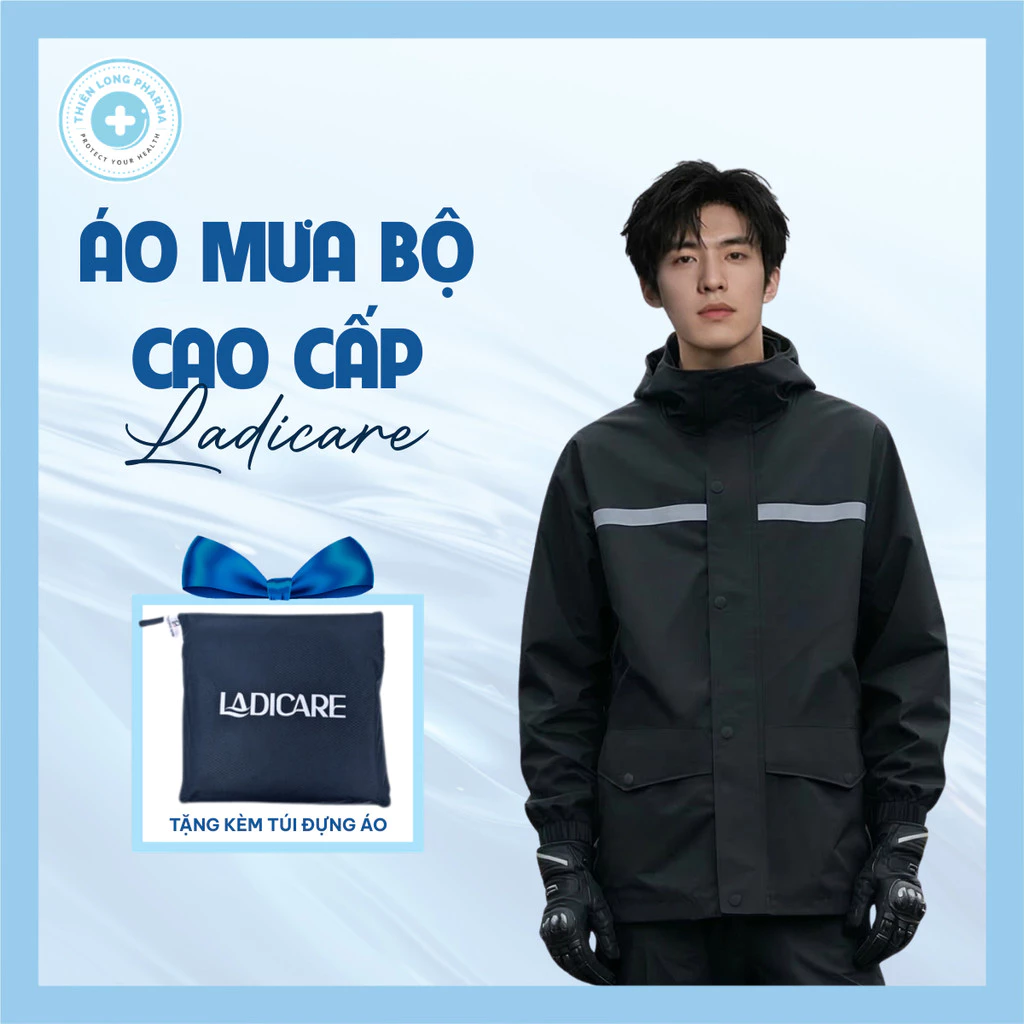 ลาดิแคร์ ชุดเสื้อกันฝนสะท้อนแสง ผ้าหนังปลา