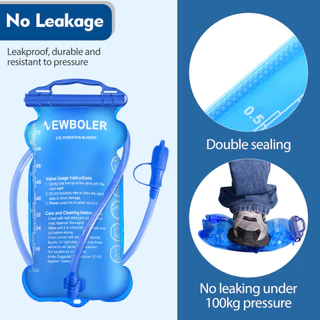 NEWBOLER ถุงเก็บน้ำ Hydration Pack แบบกระเป๋าเป้ ขนาด 3L สำหรับวิ่งและสวมใส่สะดวกสบาย BPA Free