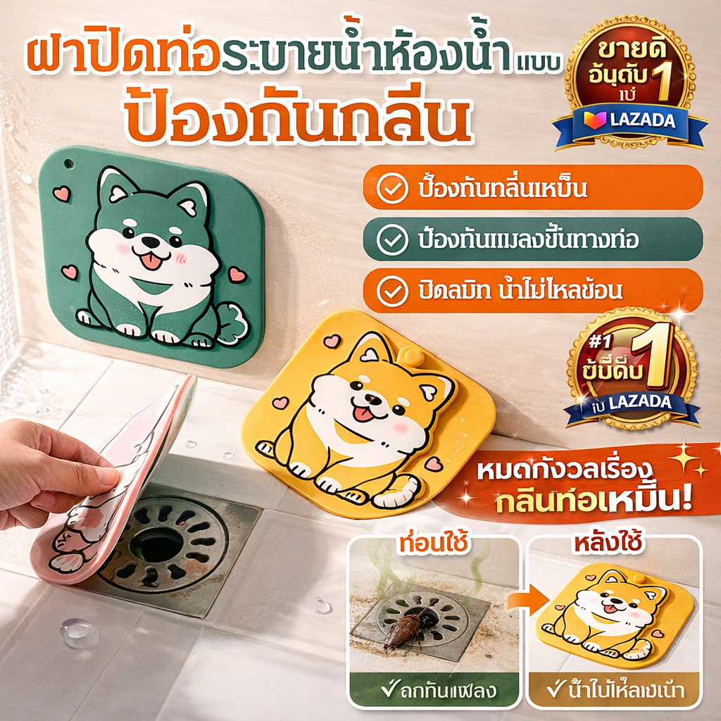 แผ่นซิลิโคนปิดท่อระ/ฝาปิดท่อระบายน้ำอ่างอาบน้ำ/ฝาปิดท่อระบายน้ำห้องน้ำ/ผลิตจากซิลิโคนเกรดสูง/กันอุดตัน/กันแมลง/กันกลิ่น
