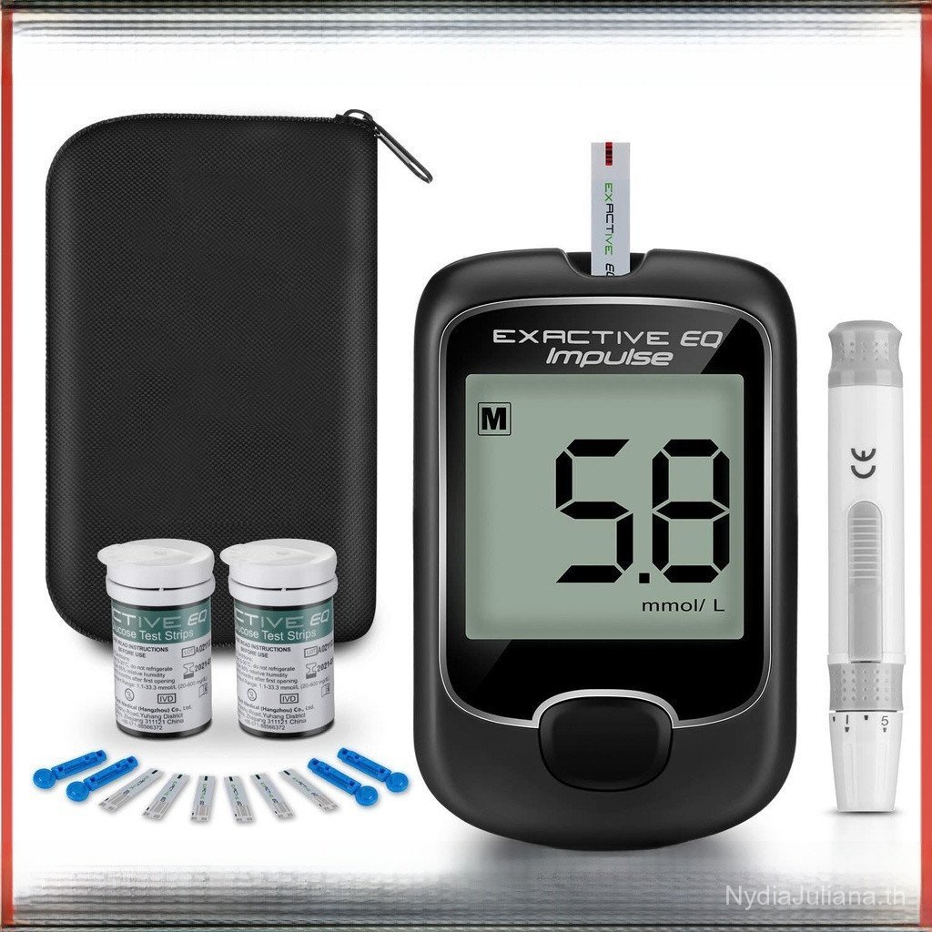 EXACTIVE EQ Impulse Monitor + 50 แถบ + 50s Lancets MedTrust