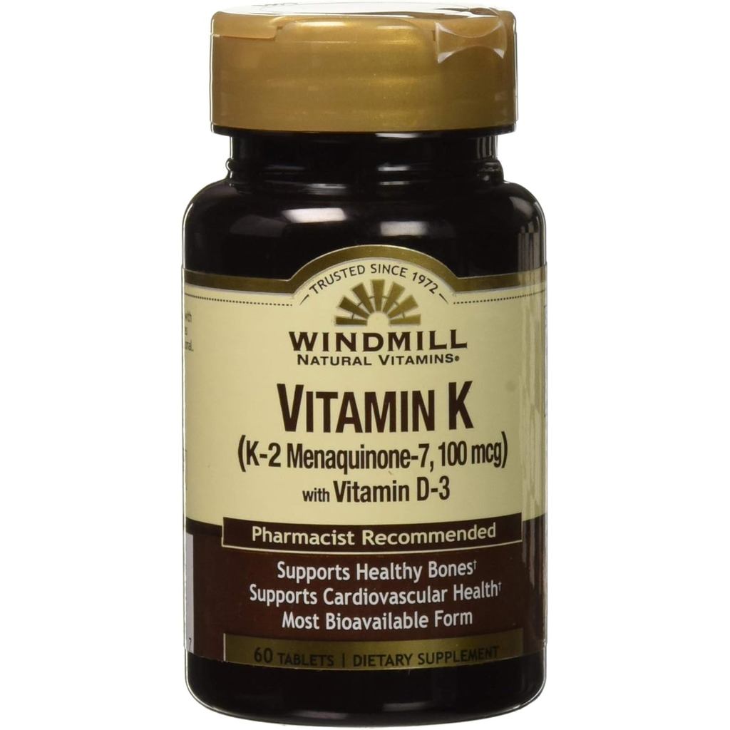 Vitamin K2 (MK7) with Vitamin D3 60 Tablets
