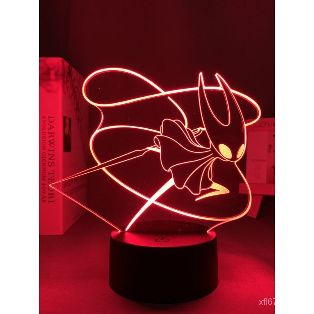 Hollow Knight สินค้ารูป Hollow Knight อะนิเมะตุ๊กตาพร้อมสต็อกยืนการ์ดตกแต่งของขวัญ Night Light 0MCE